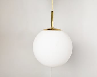 Vintage pendant lights by Glashutte limburg, 1970s - white glass pendant lights - mid century pendant lights - glashutte limburg