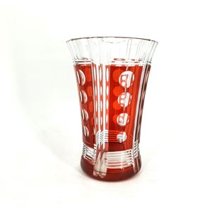 Crystal vase by Val Saint Lambert, 1960s - vintage crystal vase - art deco vase - art deco design