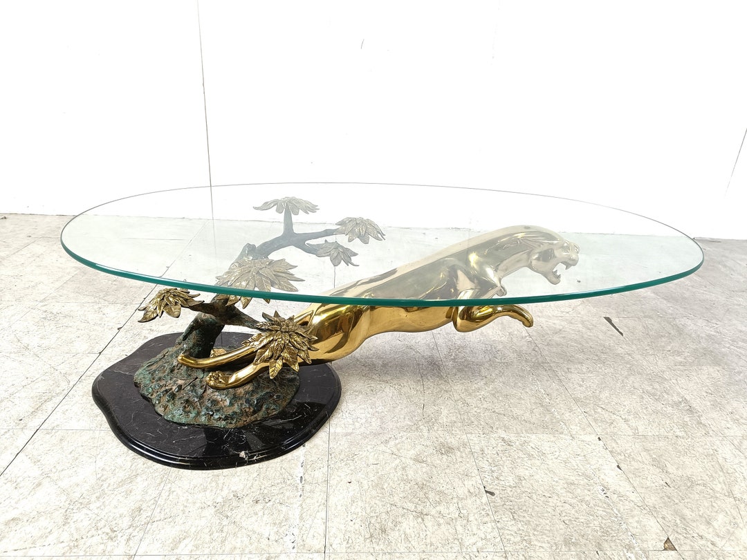 Brass Jaguar Coffee Table, 1970s - Sculputral Coffee Table - Vintage ...