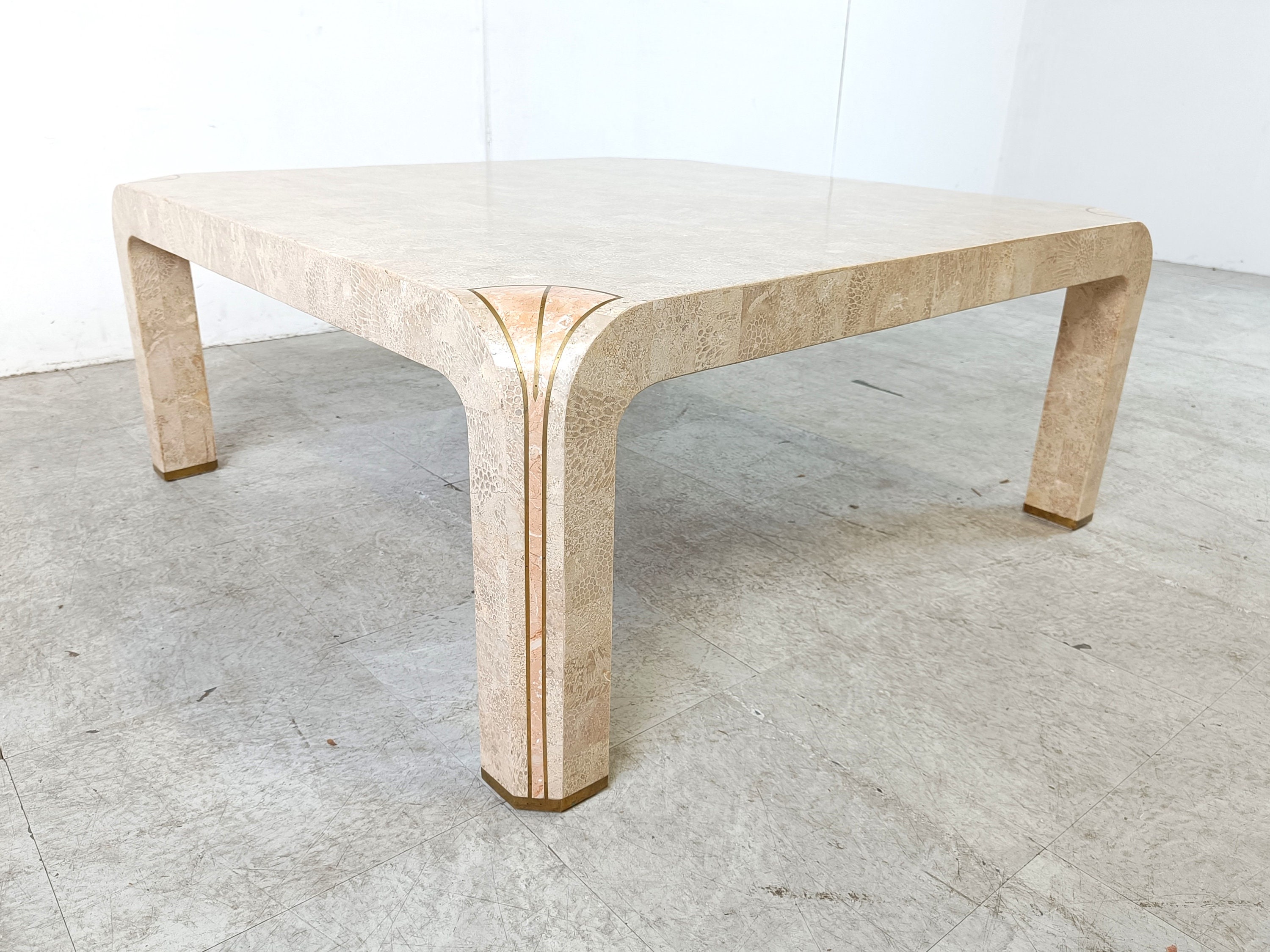 Postmodern tessellated stone coffee table deals