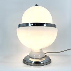 Vintage murano glass table lamp by  Mazzega, 1960s -  glass table lamp - glass table lamp - vintage table lamp - bedside lamp