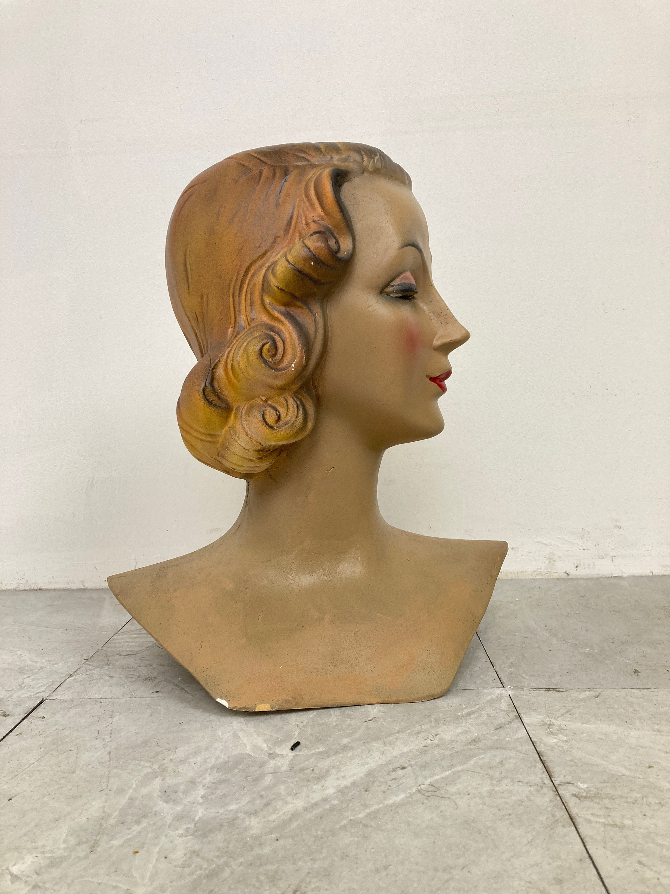 Sold at Auction: 1920'S STORE DISPLAY WOMEN'S HEAD MANNEQUIN