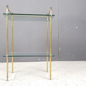 Neoklassischer Couchtisch aus Messing und Glas, 1970er Jahre - Vintage Couchtisch aus Messing