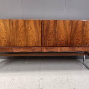 Mid century highboard, 1960s - Belgium - vintage minimalist sideboard- vintage sideboard - wooden sideboard - 1960s sideboard