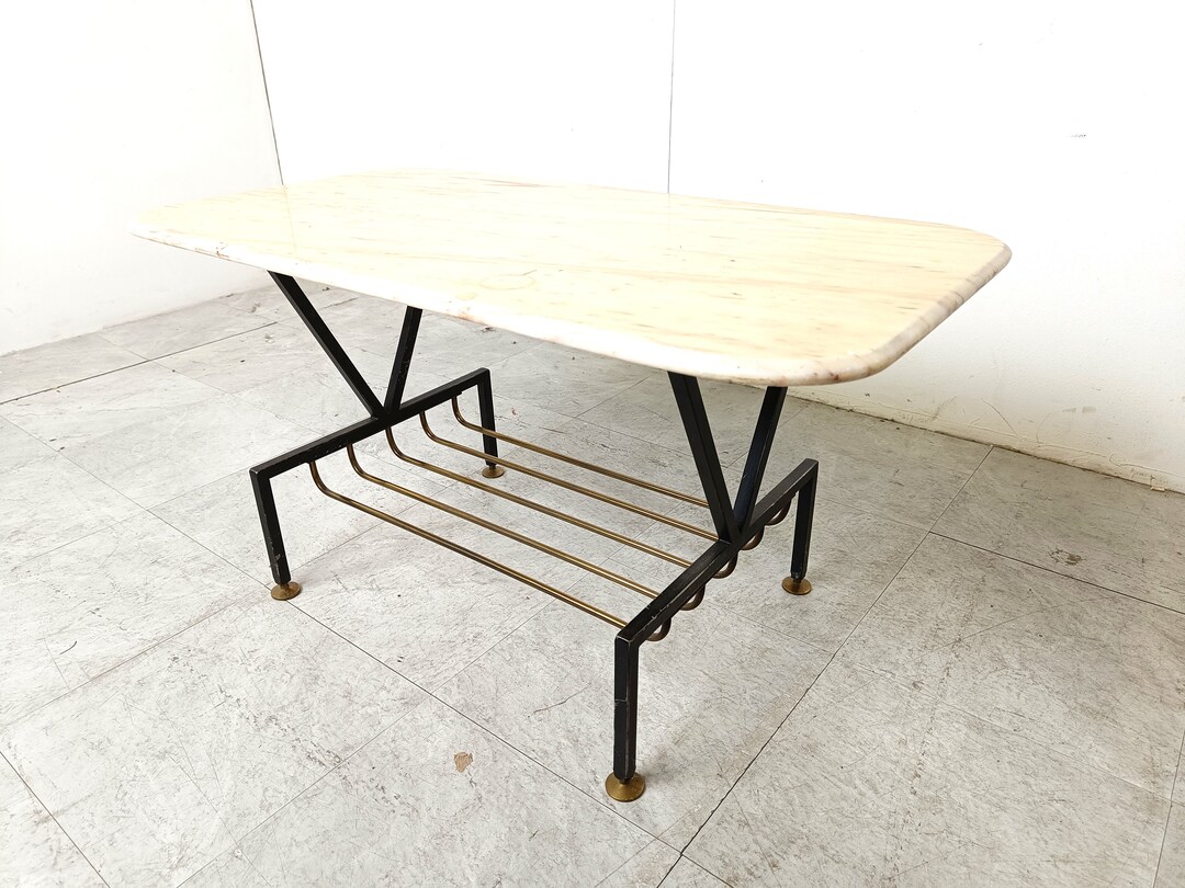 Vintage Italian Marble Coffee Table, 1950s - Marble Cocktail Table ...