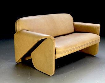DS 125 sofa designed by Gerd Lange for Desede, 1970s - mid century modern leather sofa - vintage leather sofa - leather sofa