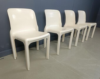 オリジナルヴィンテージ Artemide Selene Set of 4 Vintage 'selene' Dining Chairs by Vico Magistretti