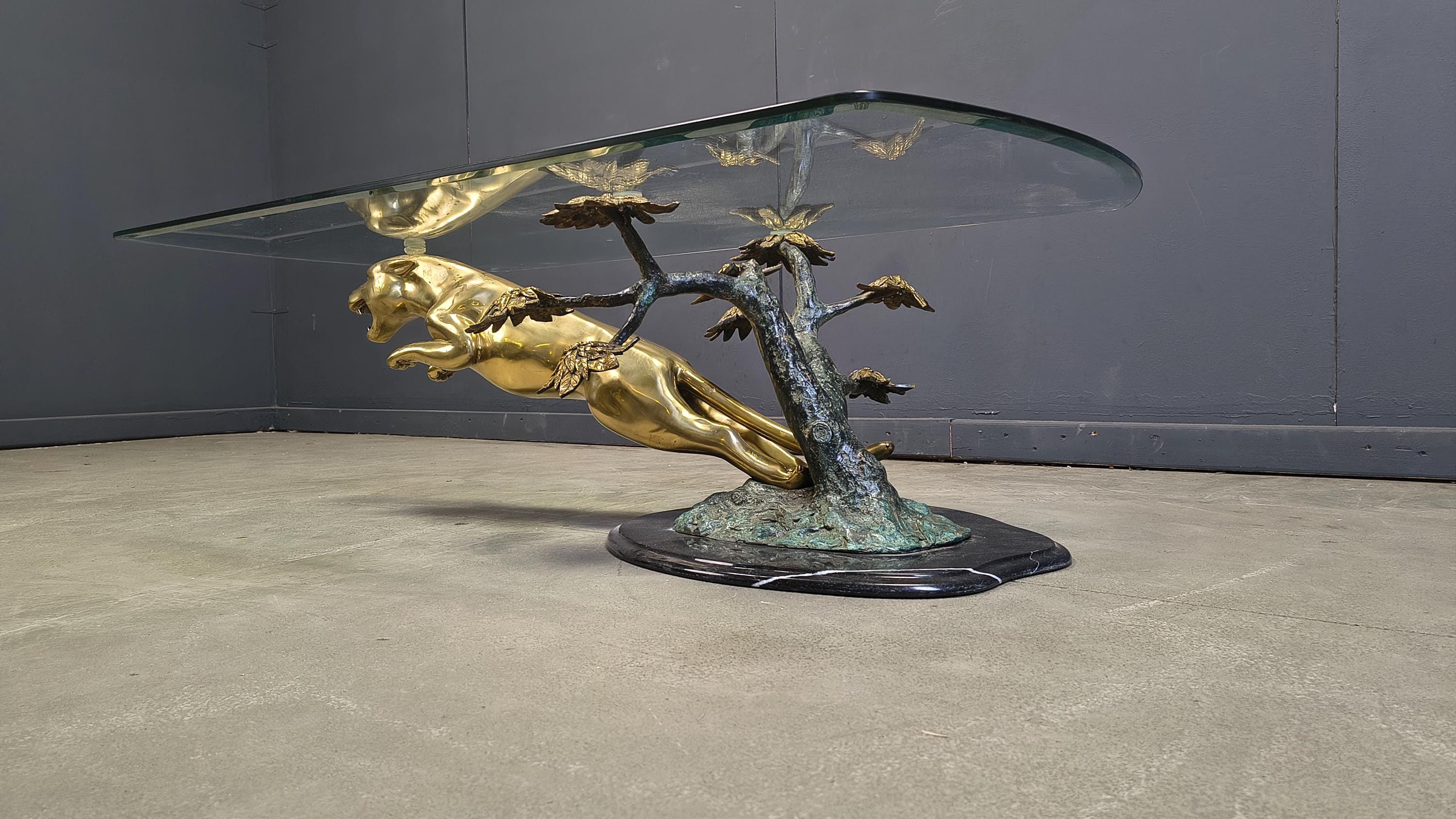 Brass Jaguar Coffee Table, 1970s - Sculputral Coffee Table