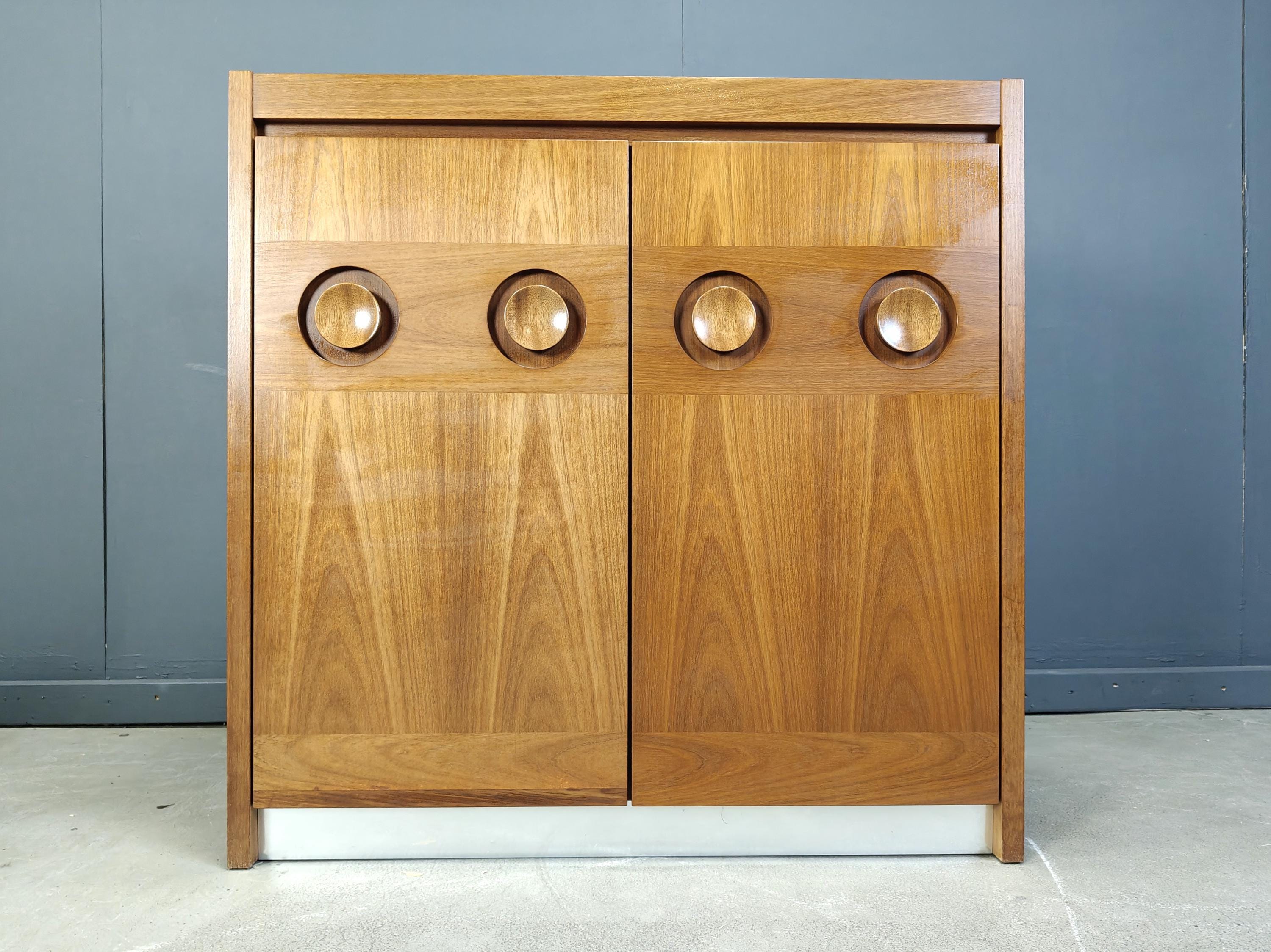 Meuble Bar Brutaliste Marron, Années 1970 - Meuble Marron Vintage Design