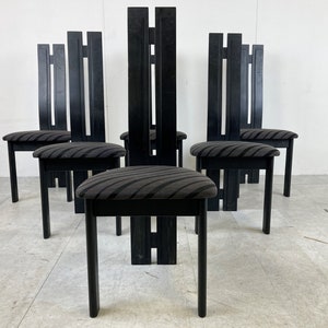 Juego de 6 sillas de comedor negras modernas de mediados de siglo, sillas  de comedor tapizadas de terciopelo con patas de metal para cocina, comedor  y