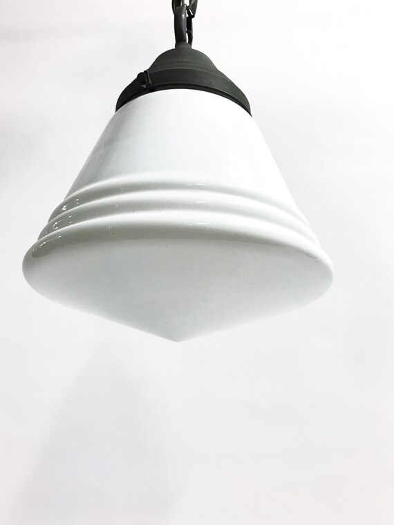 Antique Glass Pendant Light Antique Art Deco Hallway Light 1930s
