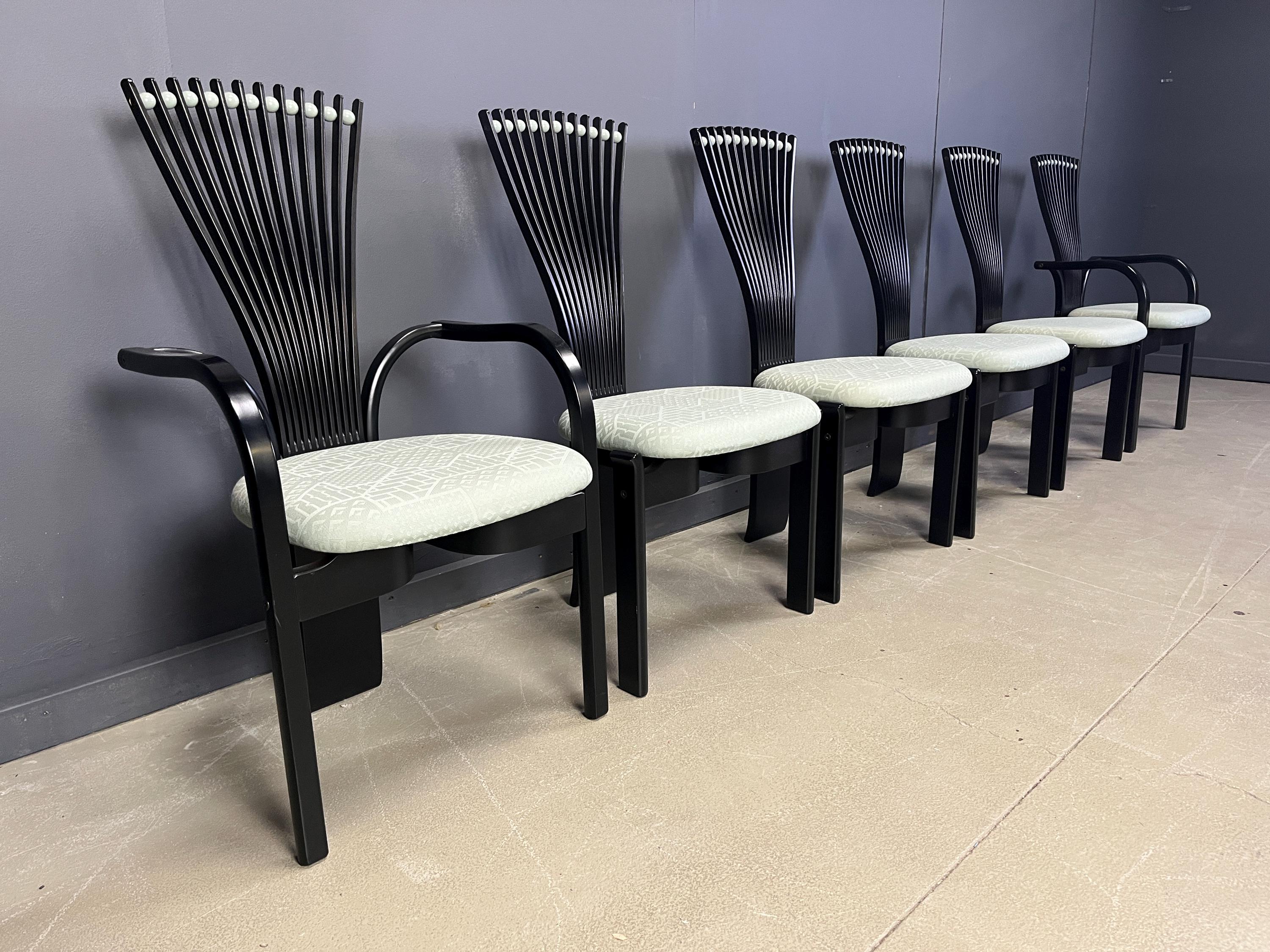 Totem Chairs by Torstein Nilsen for Westnofa, 1980s Set of 6
