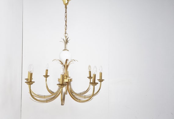 1970's brass chandelier deals