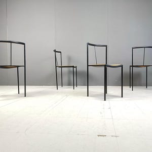 4 chairs by Zeus Noto Maurizio Peregalli Millepunte, 1985 - vintage design chiars - italian design chairs