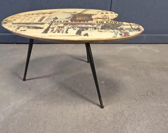Mesa de centro italiana vintage, década de 1950 - mesa de centro italiana de mediados de siglo - mesa de centro de diseño vintage