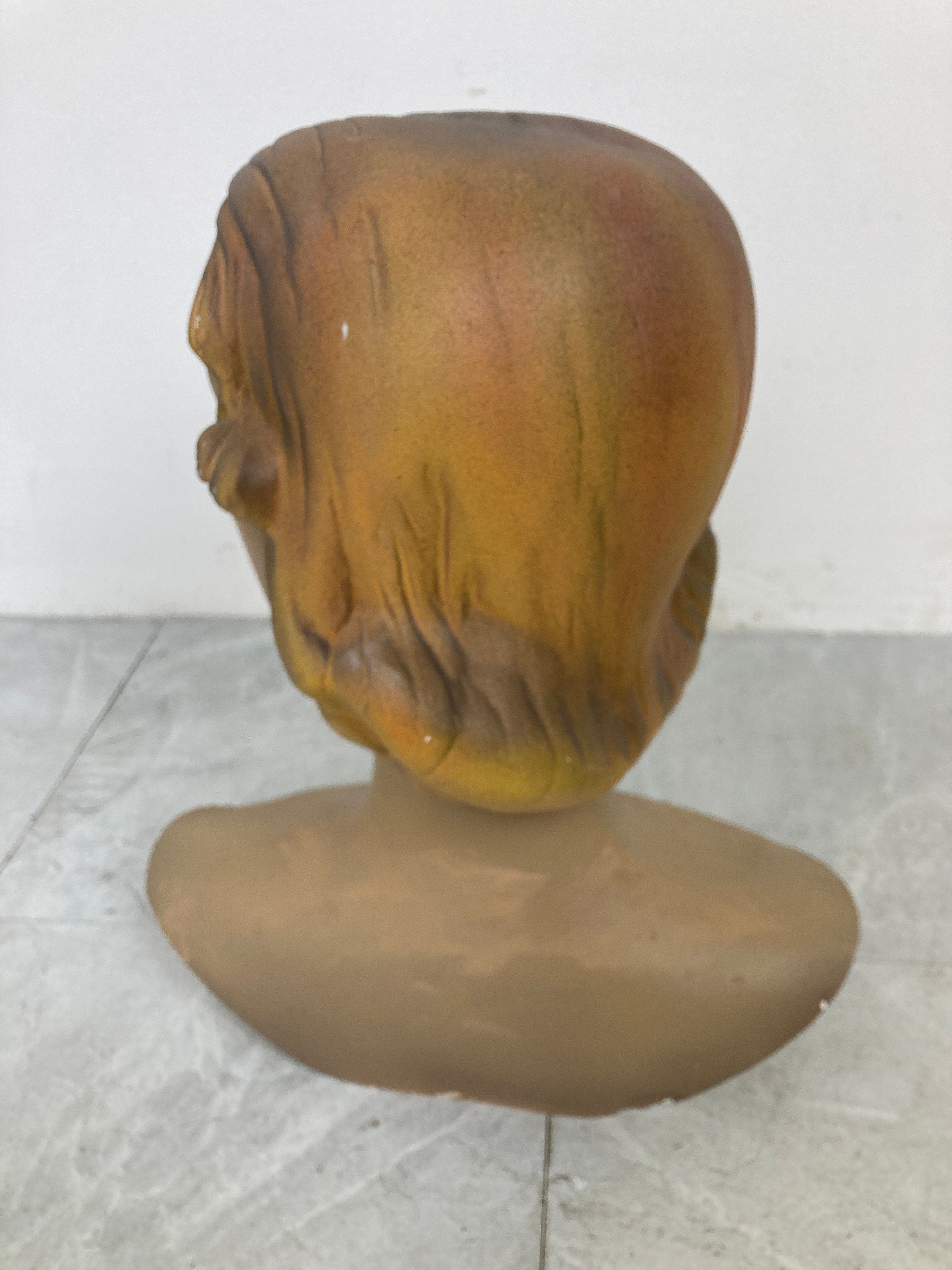 19世紀ハットディスプレイ彫刻木製マネキンヘッド　パリアンティーク当時物 19世紀ハットディスプレイ彫刻木製マネキンヘッド パリ