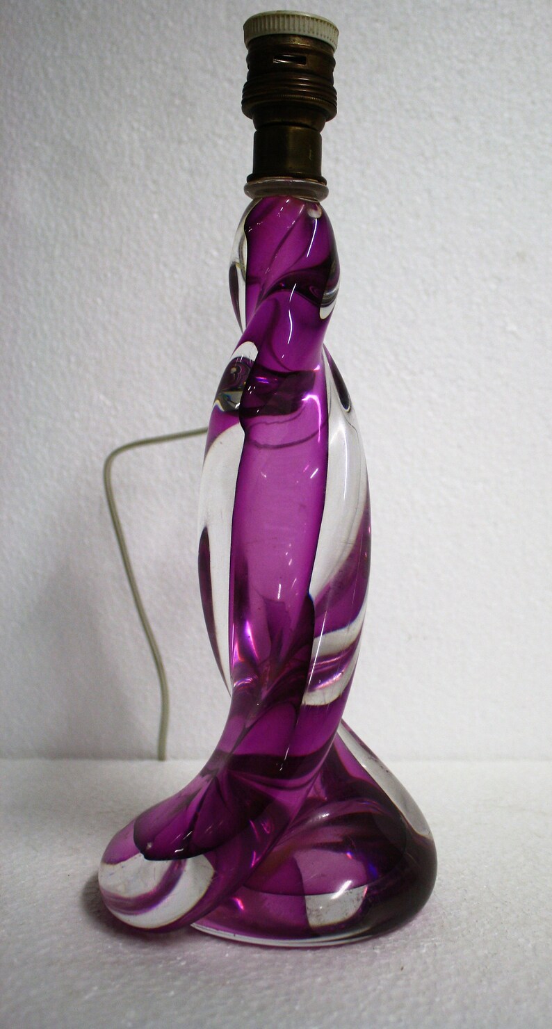 crystal table lamp Vintage Table Lamp vintage Antique Table Lamp Lambert purple Crystal Table Lamp 1960/'s Belgium Vintage Val St