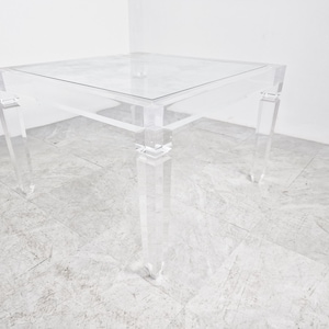 Vintage lucite coffee table, 1990s - plexi glass cofee table - italian coffee table - neoclassical coffee table - hollywood regency