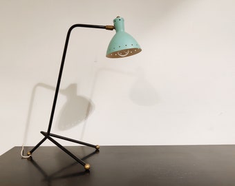 Lampe de bureau trépied du milieu du siècle, années 1950 - lampe de bureau italienne - lampe de bureau vintage - lampe de bureau design - lampe de table design - lampe de table du milieu du siècle