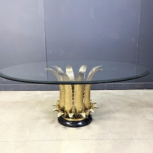 Italienischer Beistelltisch aus Messing und Marmor, 1970er Jahre - Glascouchtisch - Vintage Messingbeistelltisch - Regency Sidetable