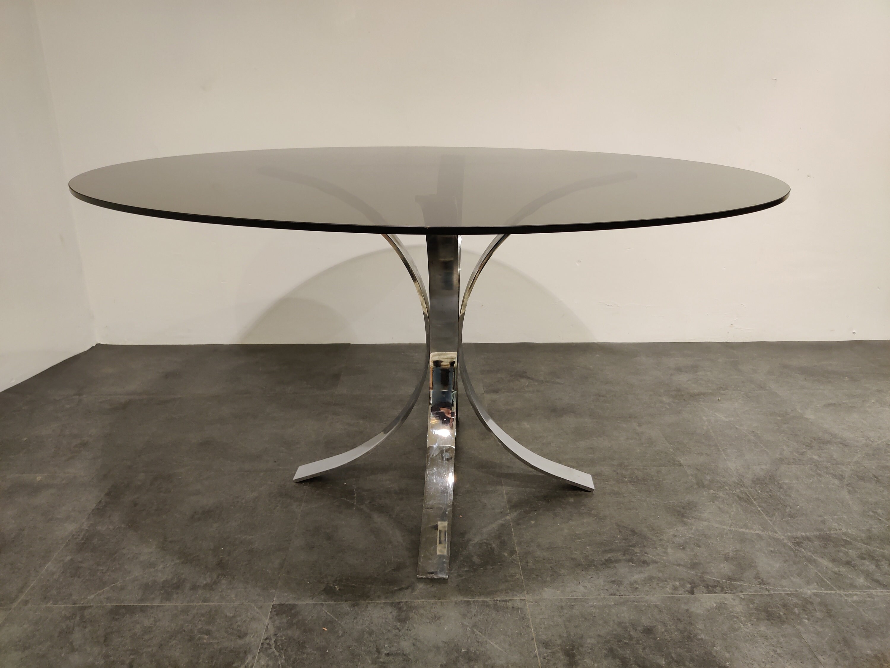 Vintage glass top dining table deals