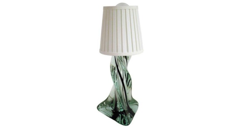 green table lamp 1960s crystal table lamp Vintage french crystal table lamp Antique Table Lamp Vintage Table Lamp