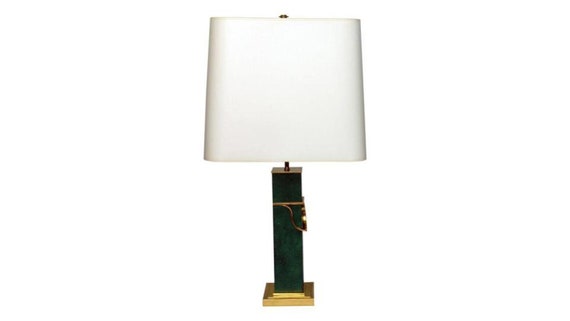 large green table lamp