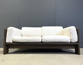 Tobia Scarpa  'Bastiano' two seater sofa by Gavina, 1970s - boucle fabric sofa - vintage design sofa - vintage italian sofa