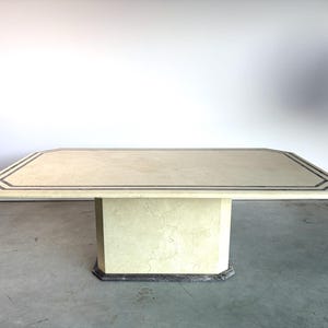 Vintage italian marble dining table, 1970s - vintage dining table - large vintage stone dining table - natural stone dining table