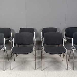 Vintage Dsc 106 Side Chairs By Giancarlo Piretti For Castelli, Set Of 8  - italian dining chairs - vintage dining chairs - vintage chairs