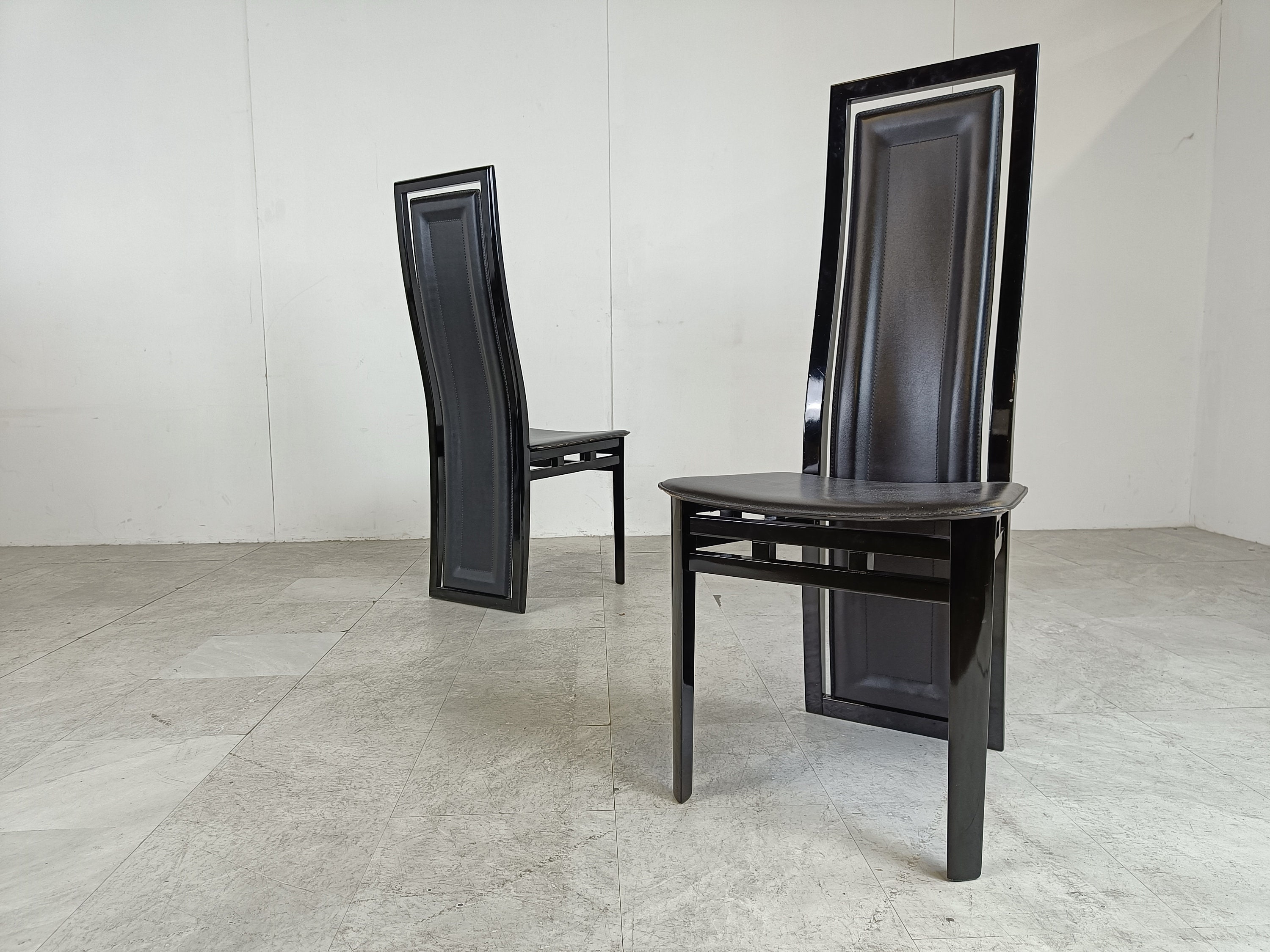 Italian leather dining room chairs deals