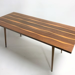 Vintage wooden coffee table, 1950s - mid century modern coffee table - inlaid wooden coffee table - fifties coffee table
