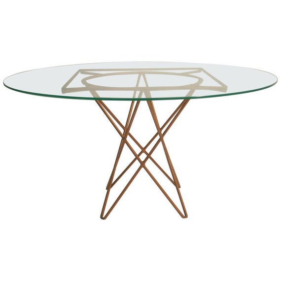 Vintage Atomic Coffee Table 1950s Mid Century Modern Brass Image 0