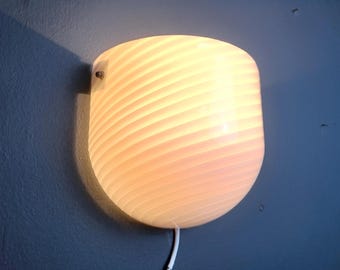 Murano Swirl Glass Sconce by VM-Vetri, Italy, 1970s - vintage wall lamp - mid century wall light - vintage lighting