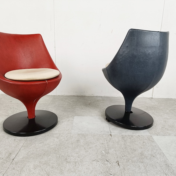 Pair of polaris chairs by Pierre Guariche for Meurop, 1960s - mid century modern chairs - vintage swivel chairs - pierre guariche