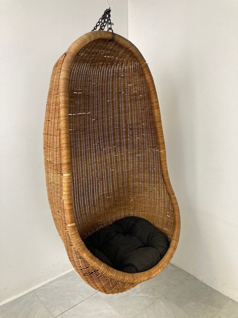 Nanna Ditzel Hanging Egg Chair 1960s Vintage Wicker Hanging Etsy