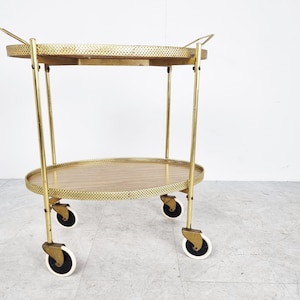 Mid century drinks trolley, 1950s - vintage serving cart - vintage bar cart - mid century trolley