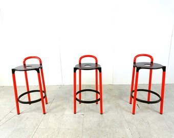 Tabourets de bar vintage par Anna Castelli Ferrieri pour Kartell, années 1980 - tabourets de bar vintage - tabourets de bar italiens - tabourets de bar design