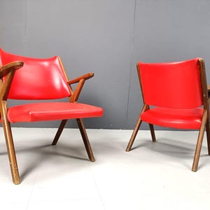Mid century armchairs by Dal Vera, 1960s - set of 2 - italian armchairs - mid century design armchairs