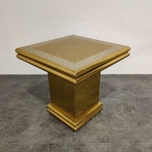 Beistelltisch von Gony Nava, 1980er Jahre - Hollywood Regency Beistelltisch - Beistelltisch Gold - Vintage Beistelltisch - Messing Beistelltisch