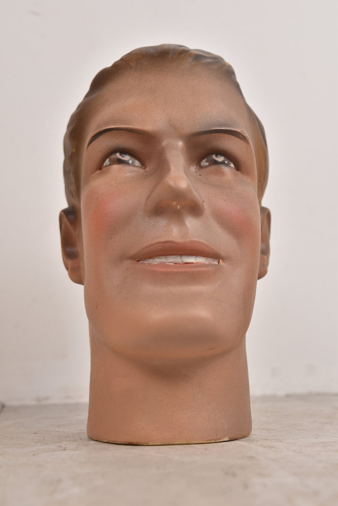 Vintage French Plaster Mannequin Head Art Deco Milinery Etsy