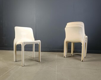 Set of 4 Selene Dining Chairs by Vico Magistretti for