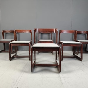 Vintage dining chairs by Mario Sabot, 1970s - vintage italian design dining chairs - vintage design chairs