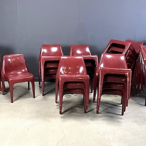 Space age dining chairs by Schroeder Henzelmann, 1970s - vintage plastic chairs - vintage stackable dining chairs - vintage design chairs