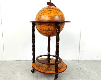 Vintage globe bar cart shop