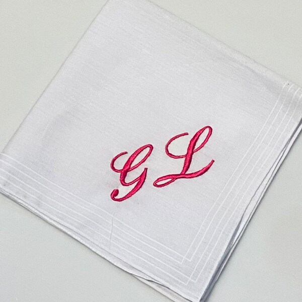 Personalised handkerchief, initial hanky,