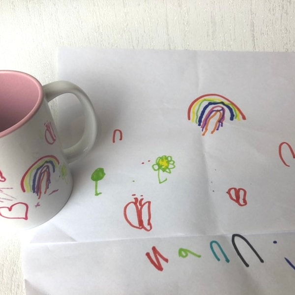 Childrens artwork mug
