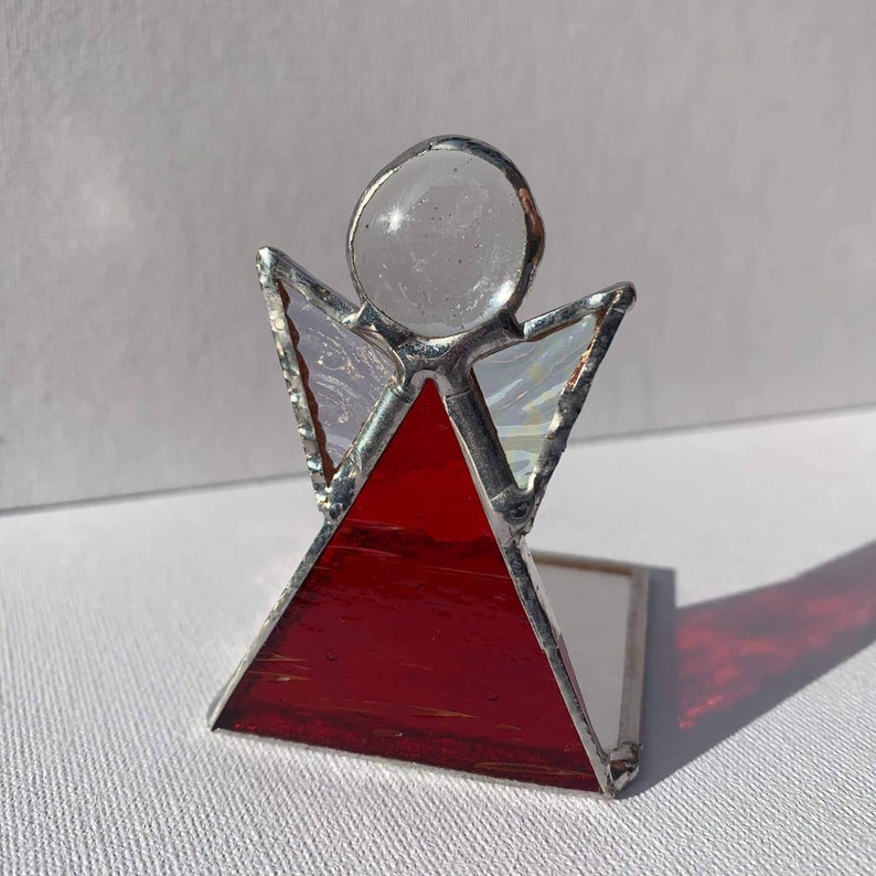 Stained Glass Angel Tea Light Holder Etsy UK