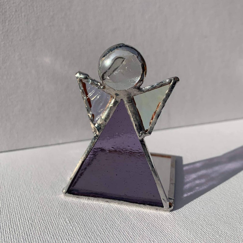 Stained Glass Angel Tea Light Holder Etsy UK