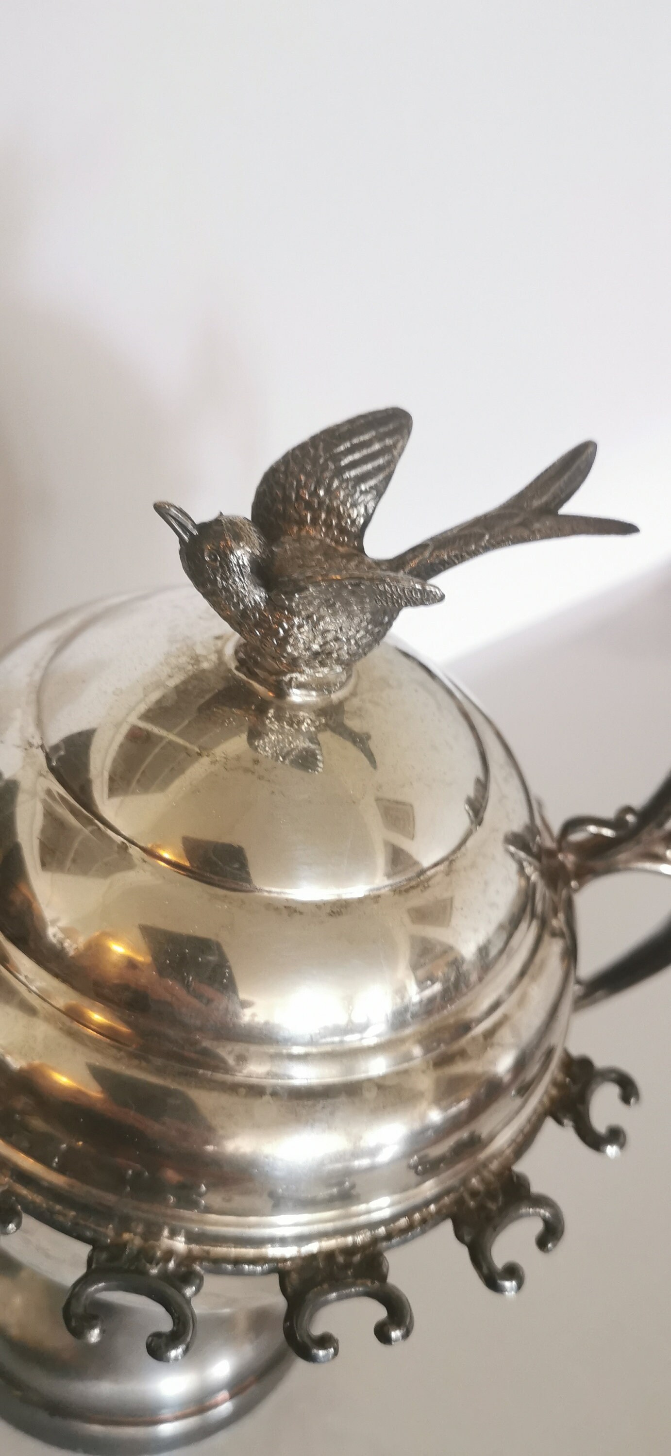 Antique Silver Plated Sugar Bowl by Rogers Bird Finial Etsy